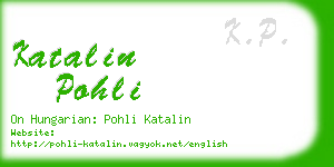 katalin pohli business card